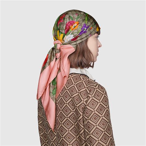 gucci silk scarf.